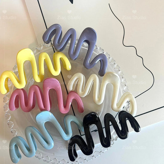 Large S shape Multi Color Hair Claw Clip